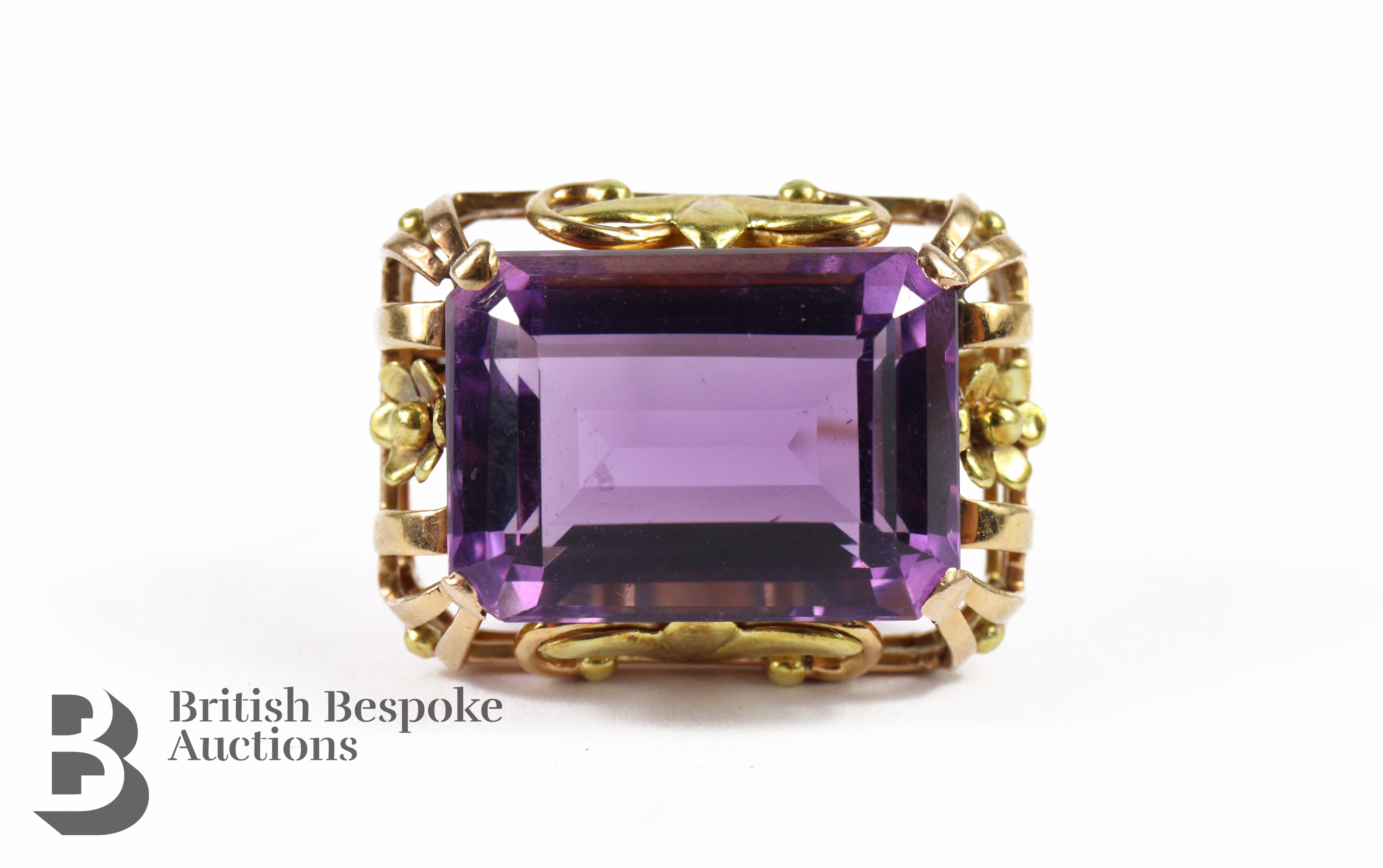 14/15 ct Fine Amethyst Brooch