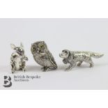 Three Silver Figurines