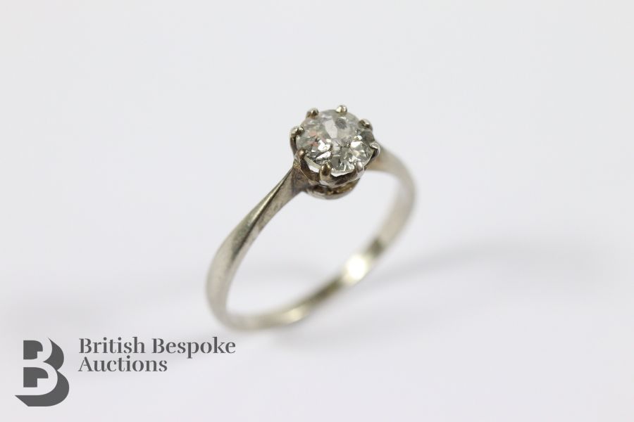 18ct Yellow Gold Solitaire Diamond Ring - Image 3 of 3