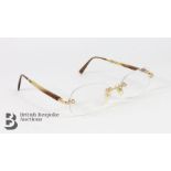 Pair of Ladies 18ct Gold and Diamond Spectacles