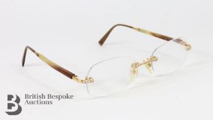 Pair of Ladies 18ct Gold and Diamond Spectacles