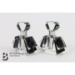 Pair of Flash Cut Perfume Bottles