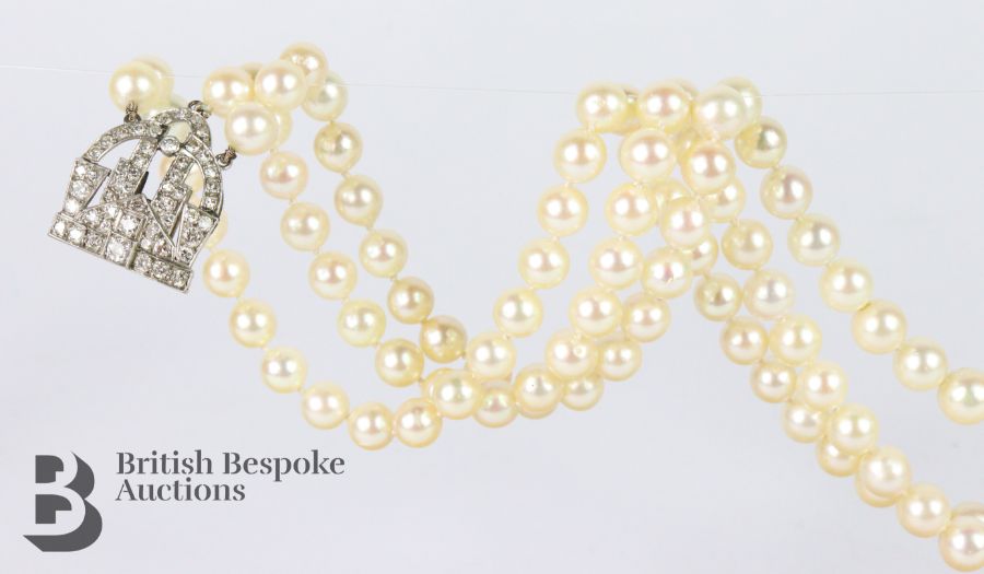 Fine Three-Strand Pearl Necklace - Image 8 of 8