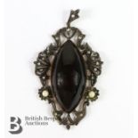 Victorian Jet and Pearl Pendant