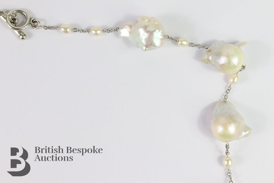 Fabulous Baroque Pearl Necklace - Image 4 of 7