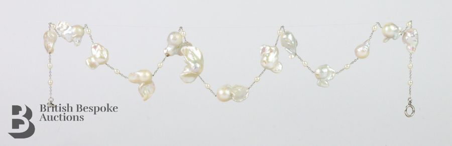 Fabulous Baroque Pearl Necklace - Image 6 of 7
