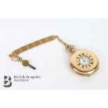 A 9ct Gold Half Hunter Pocket Watch