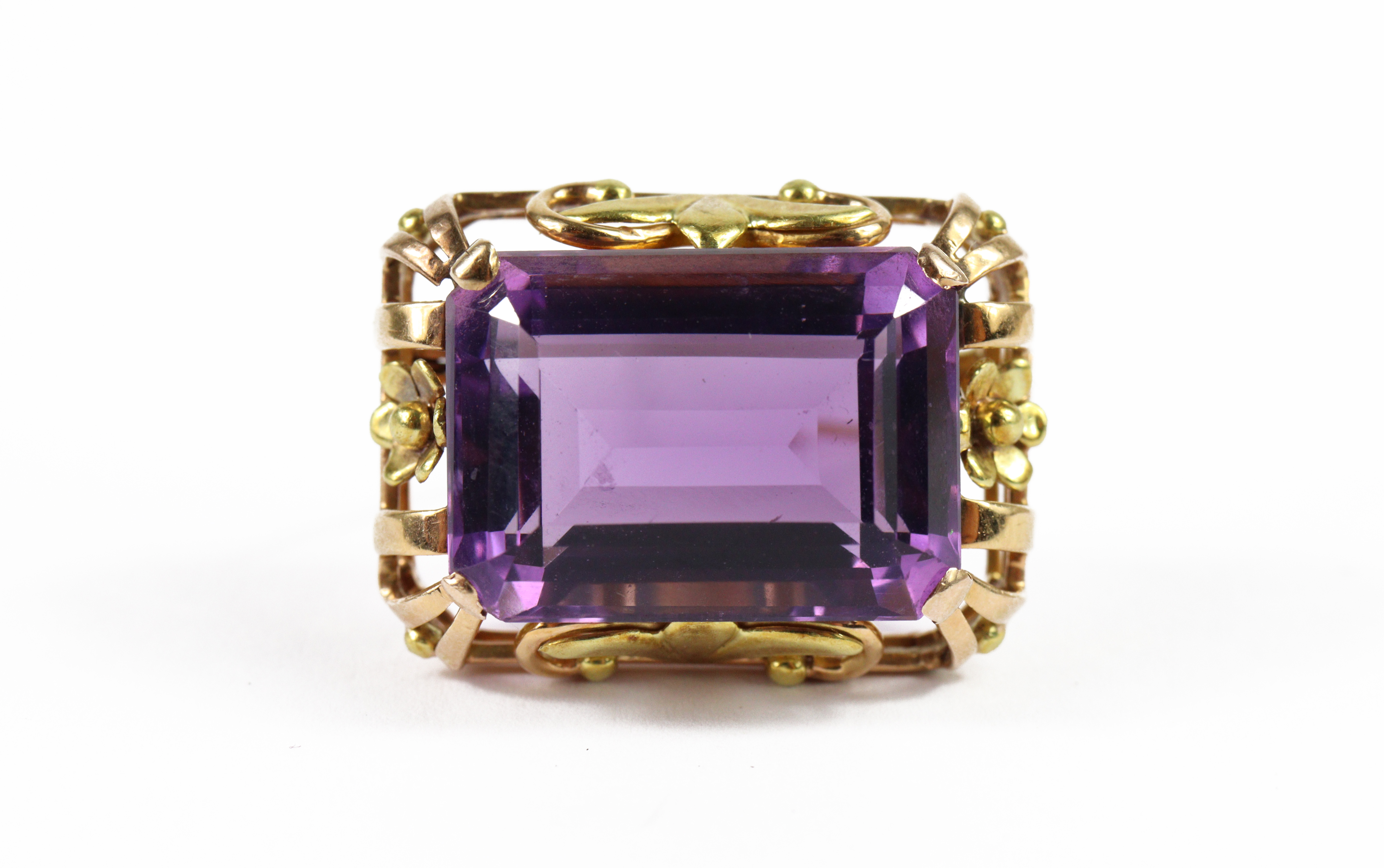 14/15 ct Fine Amethyst Brooch - Image 5 of 5