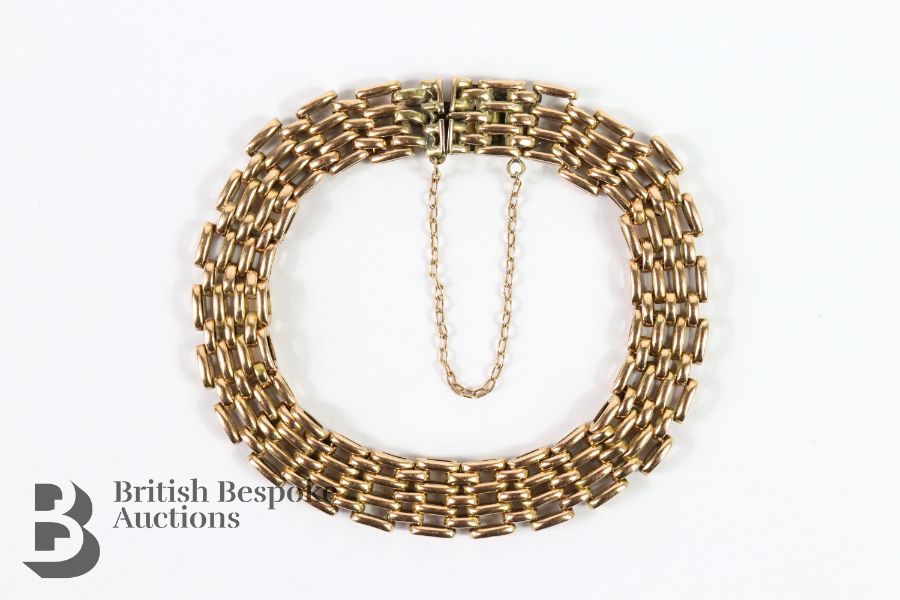 9ct Gold Gate-Link Bracelet