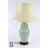 Chinese Celadon Lamp Base