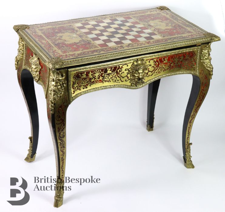 Late Victorian Boulle Games Table