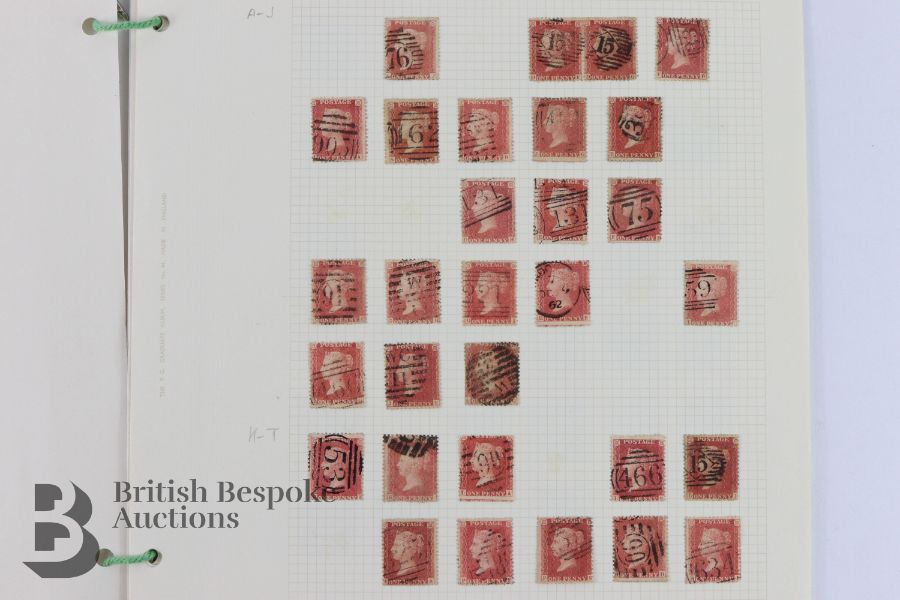 GB 1d Red Plate R17 Part Reconstruction of 189 Stamps - Image 3 of 7