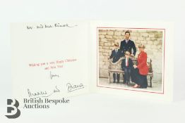 HM King Charles III and Diana Princess of Wales 1991 Signed Christmas Card