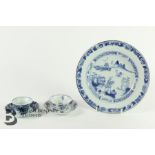 Chinese Blue and White Tea Bowls and Saucers