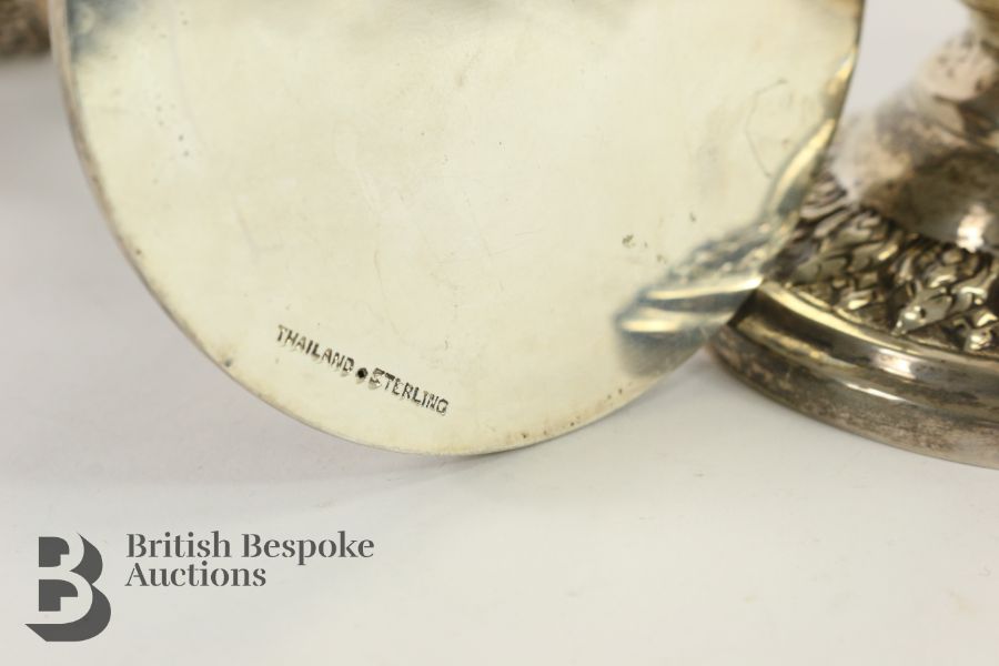 Four Thai Silver Candlesticks - Image 6 of 6