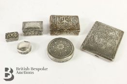 Persian Silver Card Case and Trinket Box