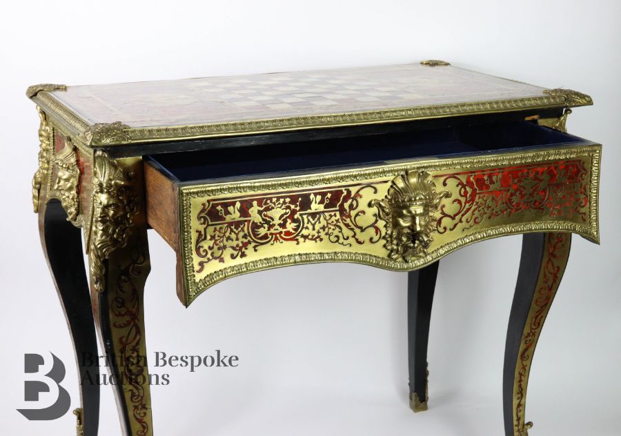Late Victorian Boulle Games Table - Image 4 of 13