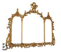 Giltwood and Gesso Overmantel Mirror