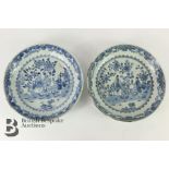 Pair of Chinese Blue and White Shallow Bowls