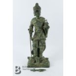 Heavy Bronze Chinese Warrior
