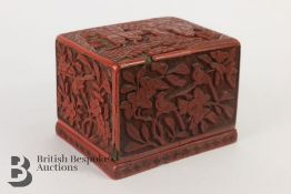 Late 19th Century Red Lacquer Box