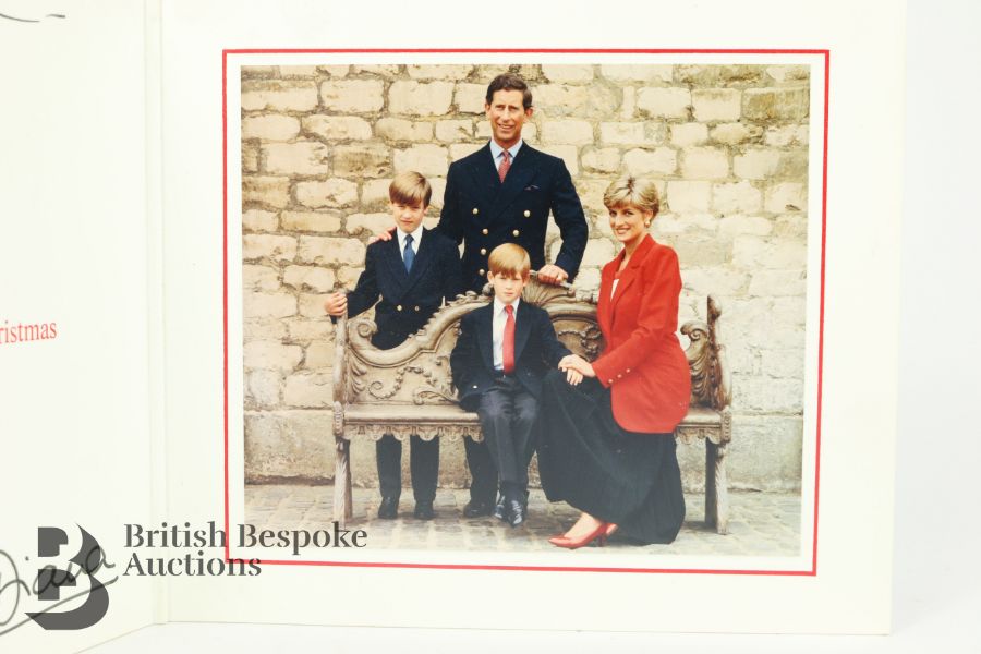 HM King Charles III and Diana Princess of Wales 1991 Signed Christmas Card - Image 4 of 10
