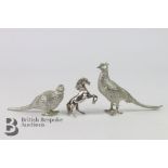 Silver Horse Figurine