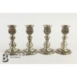 Four Thai Silver Candlesticks