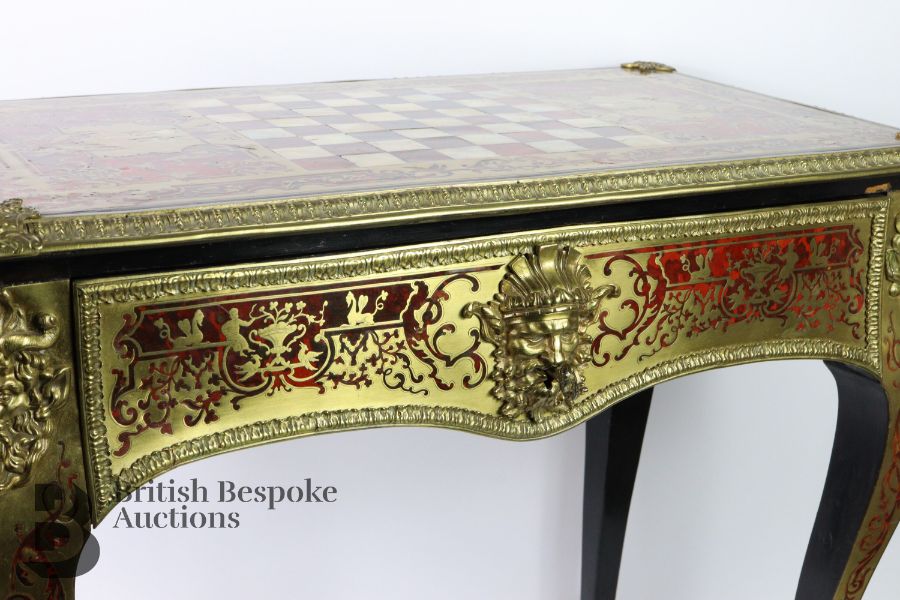 Late Victorian Boulle Games Table - Image 3 of 13