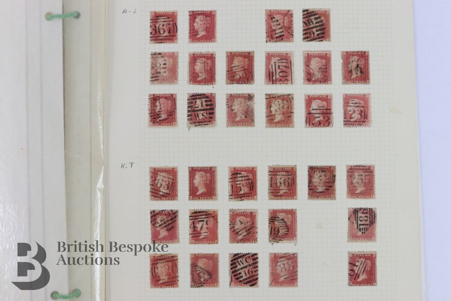 GB 1d Red Plate R17 Part Reconstruction of 189 Stamps - Image 5 of 7