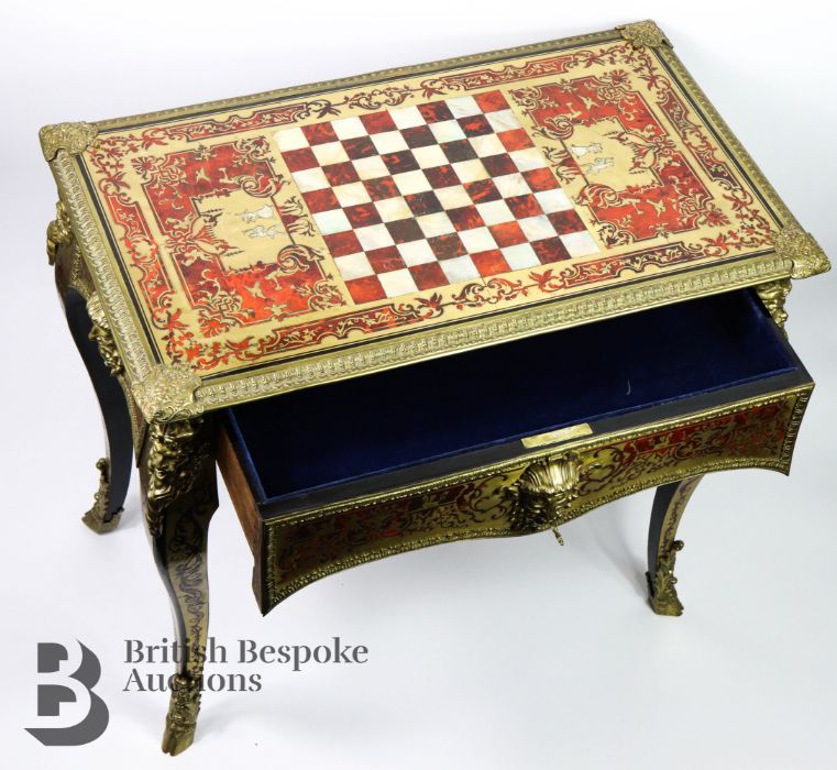Late Victorian Boulle Games Table - Image 5 of 13