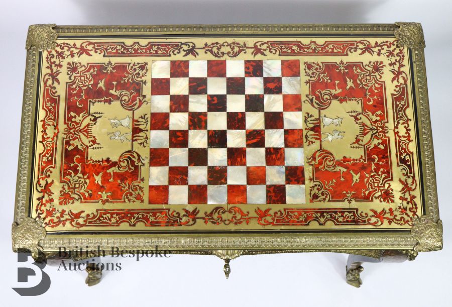 Late Victorian Boulle Games Table - Image 6 of 13