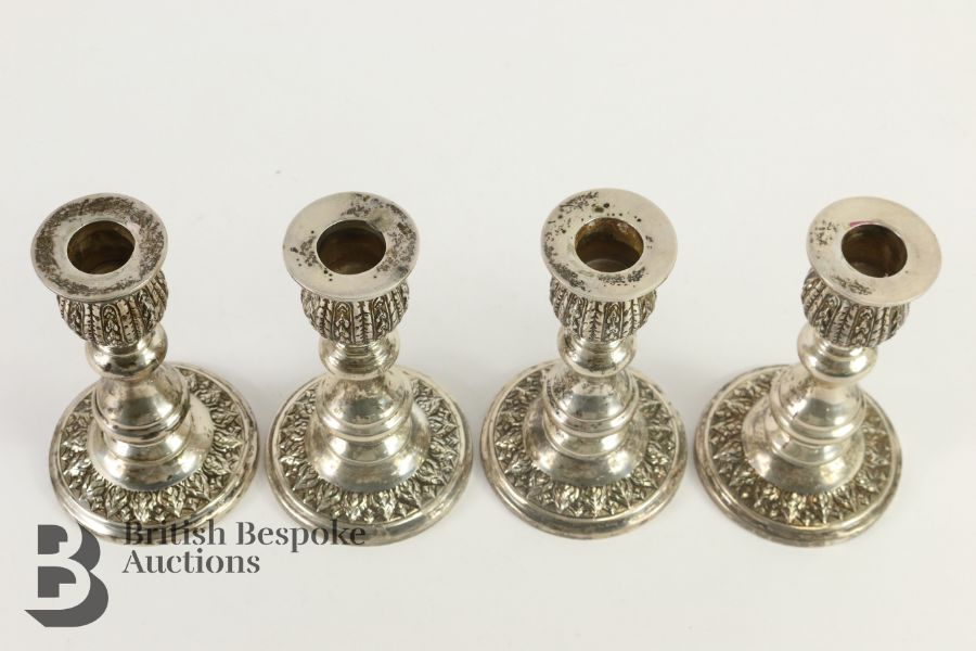 Four Thai Silver Candlesticks - Image 4 of 6