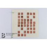 GB 1d Red Plate R17 Part Reconstruction of 189 Stamps