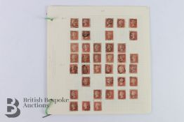 GB 1d Red Plate R17 Part Reconstruction of 189 Stamps