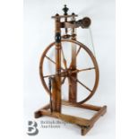 Late 19th Century Fruitwood Spinnning Wheel