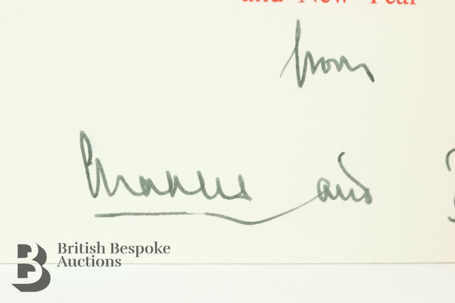 HM King Charles III and Diana Princess of Wales 1991 Signed Christmas Card - Image 9 of 10
