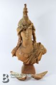 George Coudray (French) Late 19th Century Terracotta Bust
