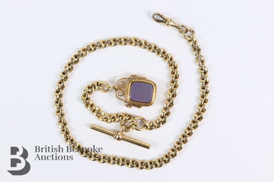 14ct Yellow Gold Fob Chain - Image 2 of 4