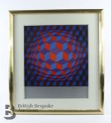 Yvaral Jean-Pierre Vasarely Limited Edition Lithograph