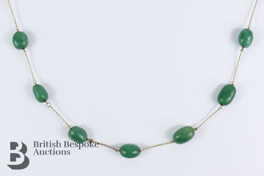 Jade Bead Necklace - Image 4 of 4