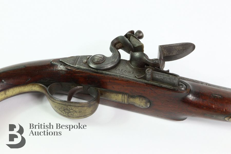 English Brass Mounted Officers Pistol - Bailey, London - Image 7 of 9