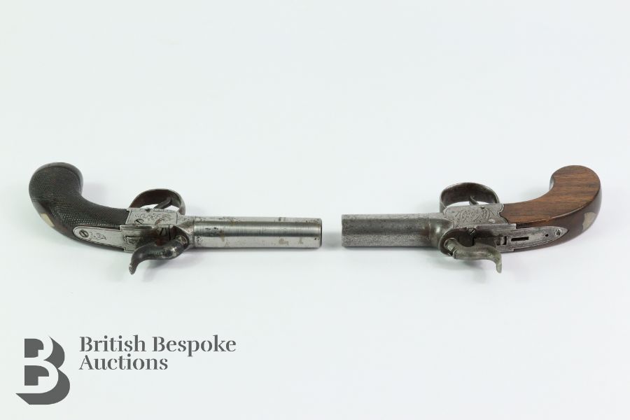 Two Percussion Boxlock Turnoff Pocket Pistols - Image 5 of 7