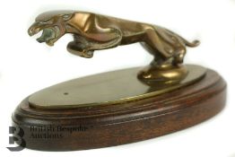 Jaguar Leaping Cat Bronze Showroom Desk Mascot