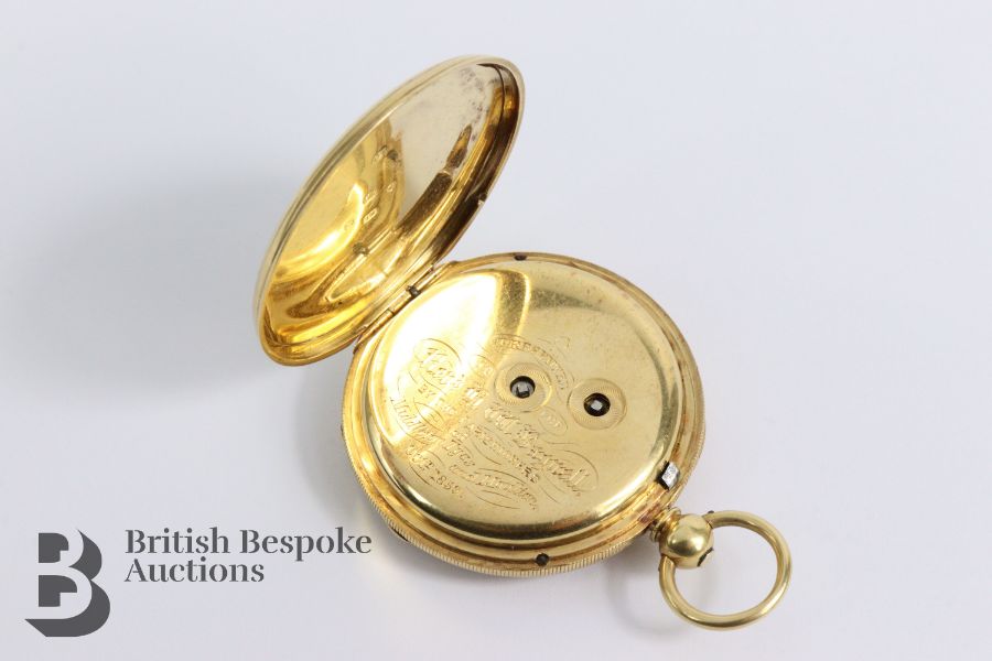 18ct Yellow Gold Open Faced Pocket Watch - Image 4 of 8