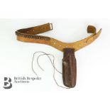 Western-Style Leather Holster and Gun Belt