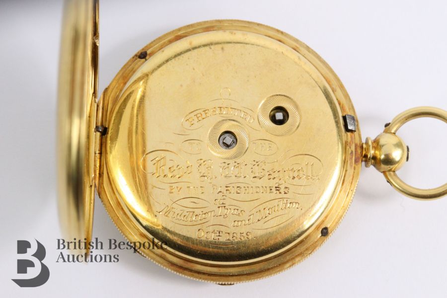 18ct Yellow Gold Open Faced Pocket Watch - Image 5 of 8