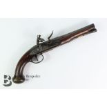 English Brass Mounted Officers Pistol - Bailey, London