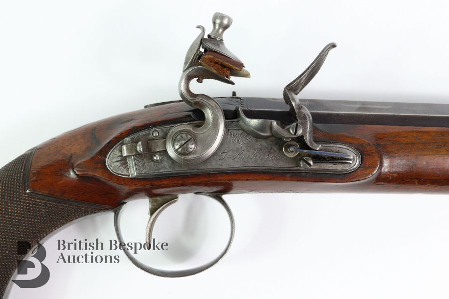 English Flintlock Dueling Pistol - Thomas Richards - Image 3 of 9