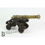 Heavy Cast Iron and Brass Cannon